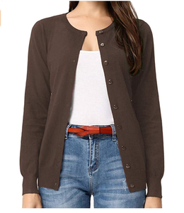 Nuevo Cárdigan de Punto Grueso para Mujer, Estilo Vintage, Manga Larga, Botones Grandes, Informal, Tejido a Máquina - Product Image 2