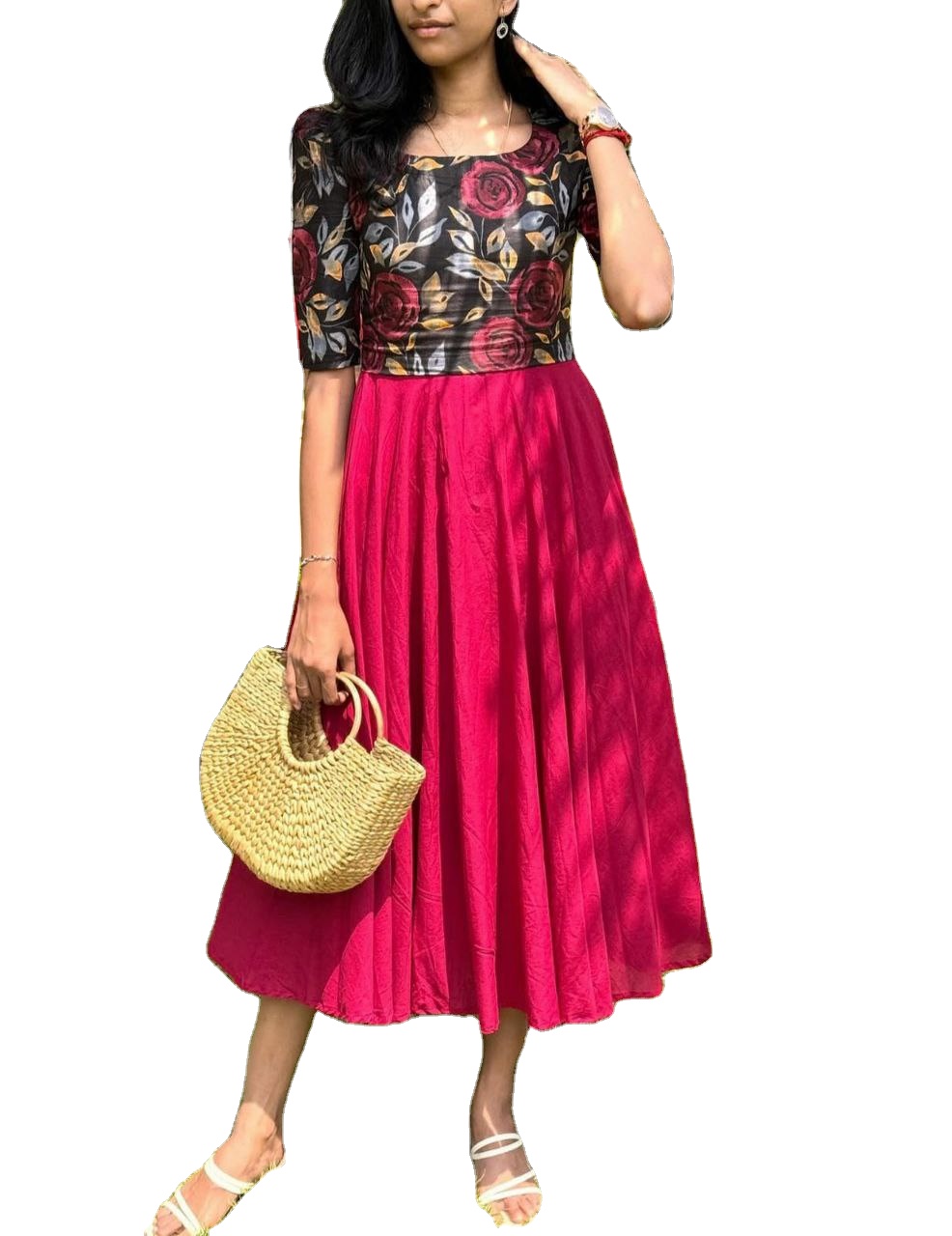 chinese dress ladies Meliana Zigzag Colorblock Maxi Dress  VICI