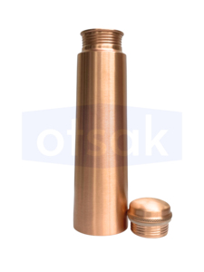 Botella de cobre premium OTSAK, moderna y lujosa, con tapa de cobre mate, portátil, para oficina, exteriores, hogar, camping, 34 oz, 1000 ml - Product Image 2