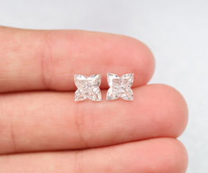 OM GEMS Par de Diamantes Cultivados en Laboratorio de Corte Llily de 2.50 ct, Color E,F, Claridad VVS,VS, Sin Conflictos, Forma Única, para Joyería Creativa - Product Image 6