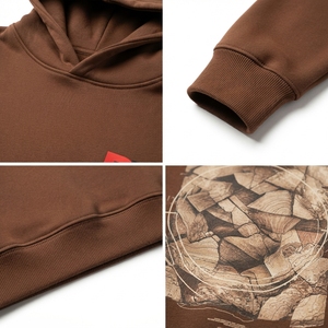 Sweat à capuche surdimensionné personnalisé en molleton 100 % coton peigné 470 GSM, imprimé sérigraphié, coupe carrée, streetwear pour homme et unisexe, OEM - Product Image 4