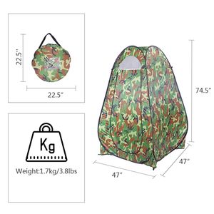 Tenda Pop-Up a Doppio Strato Portatile per Privacy all'Aperto, Impermeabile, per Doccia, Toilette e Spogliatoio, Ideale per Campeggio ed Escursionismo - Modello Esteso - Product Image 5