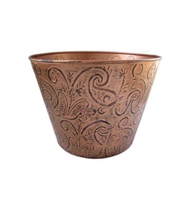 ถังขยะเหล็กโบราณตกแต่งลายลายนูนสำหรับตกแต่งบ้านสไตล์พรีเมียม - Product Image 1
