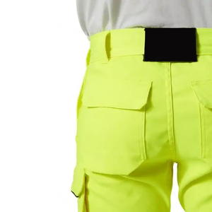 Pantalon de travail industriel réfléchissant jaune et noir avec bande haute visibilité, pantalon cargo de sécurité durable pour vêtements de travail - Product Image 6
