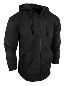 Vente en gros – Sweat à capuche zippé pour homme en molleton 100 % coton de qualité supérieure, couleur unie, avec logo personnalisé, chaud pour l'hiver - Product Image 3