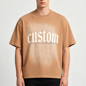 Camiseta de Manga Corta para Hombre, Corte Regular, Cuello Redondo, Color Sólido, Informal, 100% Algodón Jersey, Estilo Liso Teñido - Product Image 2