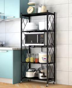 Étagère de rangement pliable en métal OEM/ODM Vietnam – Organisateur multifonctionnel pour cuisine et salle de bain - Product Image 5