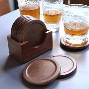 Juego de Posavasos de Madera de Excelente Calidad para Café, Té y Cerveza con Acabado Pulido Suave, Disponible para Suministro Mundial - Product Image 4