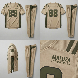 Personalized Full Set Sublimated American Football Uniforms Custom Logo Pattern American Football Gear for <b>Schools</b> - Product Image 6