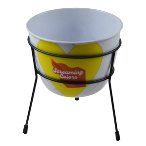 Maceta Decorativa de Metal con Soporte, Tema LGBTQ, Decoración para el Hogar, Mesa, Oficina y Sala de Estar, Florero de Metal con Diseño de Arcoíris - Product Image 2