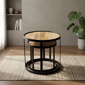 Mesa de Centro Moderna de Madera Maciza de Alta Calidad, Fácil de Limpiar, Muebles para Sala de Estar - Product Image 5