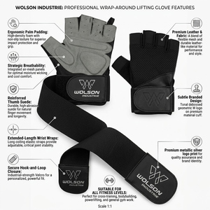 Gants de musculation demi-doigts haute performance en PU respirant avec fermeture auto-agrippante unisexe pour fitness et entraînement - Product Image 4