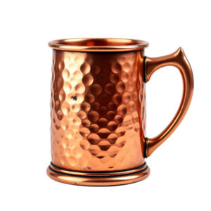 Taza Moscow Mule hecha a mano de cobre puro con asa de latón antiguo y tres patas, taza de cerveza de cobre sólido para cócteles fríos - Product Image 6