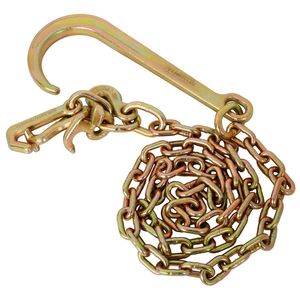 Cadena de Remolque G70 con Gancho en J de 15 Pulgadas de Eslabón Largo, 5/16'' x 6'' con Gancho de Agarre RTJ, 4700 Lbs WLL, de Alta Resistencia para Camiones de Transporte - Product Image 2