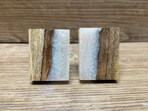 Poignée de meuble en résine et bois écologique faite à la main, élégante, pour armoire et porte, tirette de tiroir moderne pour la décoration intérieure - Product Image 4