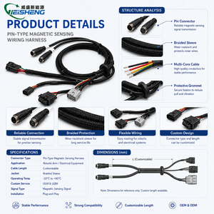 针头磁感应式 PVC 线束，IP67 级防护，适用于机器人手臂和电气设备（ISO9001） - Product Image 3