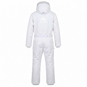 Combinaison de ski une pièce pour femme avec logo personnalisé, à capuche, imperméable, en polyester, pour l'hiver, OEM ODM - Product Image 2
