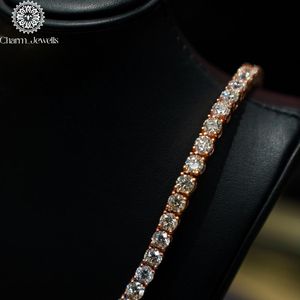Charm Jewells Men's Unisex 14K Gold Plated Moissanite <b>Statement</b> <b>Necklace</b> Brilliant Cut Claw Setting IGI Certified Hip Hop Style - Product Image 4