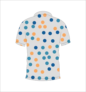 Men Grey Multicolor Polka Dot Polo <b>Shirt</b> Casual Short Sleeve Breathable Summer <b>Golf</b> <b>Shirt</b> Custom Logo - Product Image 5