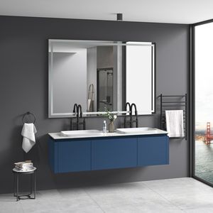 Specchio LED da Bagno 84 X 48 Pollici con Illuminazione Frontale e Posteriore, Montaggio a Parete, Cornice in Alluminio, Antiappannamento, Memoria, 3 Anni di Garanzia - Product Image 5