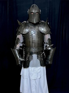 Conjunto de Armadura de Caballero Medieval de Acero Negro, Estilo Gótico, Personalizado, Protección Corporal Completa, Disfraz de Cosplay - Product Image 3