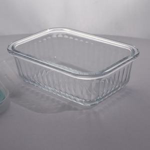 Grand plat de stockage de beurre de qualité à l'exportation en verre avec couvercle en forme de rectangle à prix réduit par le fournisseur indien - Product Image 6