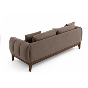 Sofá Moderno de 3 Plazas en Madera de Teca Sólida, Muebles Tapizados de Lujo para Sala de Estar, Hotel, Apartamento, Villa, Fabricante de Muebles - Product Image 4