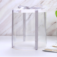 Boîtes à gâteaux rondes transparentes en PET de qualité alimentaire, recyclables et personnalisables BOHE BHCB-R01, épaisseur 3 mm, pour mariage, anniversaire, fête, Chine