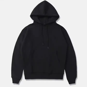 Men Black Hoodies Custom logo Oversize <b>Jumper</b> <b>Pullover</b> Hoodies Sweatshirts Mens New Custom 100% Cotton Mens Hoodies for Winters - Product Image 2
