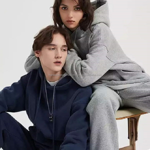 Ensemble de survêtements et de sweats à capuche unisexes en polyester/coton léger et respirant, taille plus, avec logo personnalisé, pour les sports d'hiver - Product Image 5