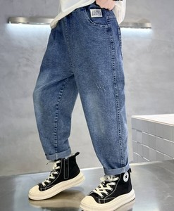 Jeans blancs déchirés à coupe ample en coton 100% pour garçons, taille plus - Product Image 6