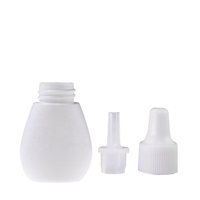 Flacon ovale en LDPE de 5 ml, couleur jaune nacré, pour crème contour des yeux, sérum de soin, masque facial, flacon souple, bouchon blanc en PP, écologique