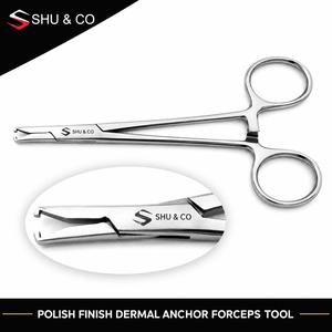 Pince à ancre dermique polie en acier inoxydable, outil de piercing microdermique, pince de piercing corporel, support d'insertion d'ancre cutanée - Product Image 1