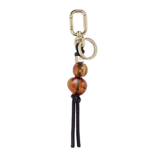 Hot Selling Luxury Minimalist Stainless Steel Keychain Gold <b>Car</b> <b>Key</b> Holder Fashion Bag Charm Handmade Resin Beads Multifunction - Product Image 1