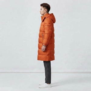 Men's Winter Long Puffer Coat Quilted <b>Padded</b> Jacket Warm Casual Outdoor Wear Stand Collar Functional Pockets - Product Image 2