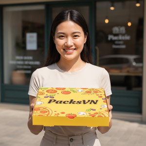 กล่องพิซซ่าพิมพ์ลายตามสั่ง กล่องบรรจุภัณฑ์อาหารลูกฟูกสำหรับร้านอาหารและบริการเดลิเวอรี - Product Image 2