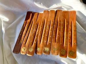 Porte-encens aromatique en bois naturel indien avec récupérateur de cendres pour la décoration de la maison, utilisable toute l'année - Product Image 5