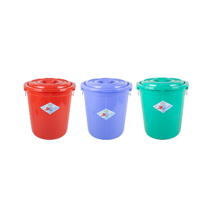 Cubo de agua de plástico duradero de 35L con tapa impermeable para el hogar y el restaurante agua hirviendo aplicable para almacenar agua potable - Product Image 1