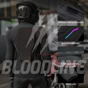 Windproof autumn <b>racing</b> <b>jacket</b> Bloodline men's full sleeve Black motorcycle <b>racing</b> <b>jacket</b> - Product Image 1