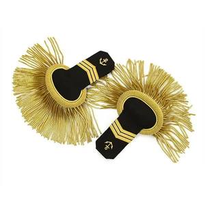 Épaulettes brodées à la main de haute qualité, personnalisées, avec cordons, pour uniformes, vente en gros - Product Image 5