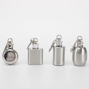 Multi Shape <b>Keychain</b> Style Hip Flasks Mini Portable Drink Container For Travel Gifting <b>Personal</b> Use And Party Accessory - Product Image 1