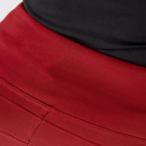 Leggings de yoga rouges taille haute longueur intégrale, sans coutures, extensibles dans les quatre sens, avec taille élastique - Product Image 6