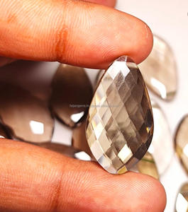 Quartz fumé naturel en gros, cabochons en pierres précieuses brutes toutes formes, certifiés par un tiers, taille personnalisable pour bijoux - Product Image 4