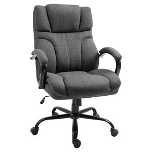 Sedia da Ufficio Direzionale Grande e Alta, Capacità 227 kg, Grigio Scuro, Altezza Regolabile, Ruote Girevoli, Base in Nylon, Certificata BIFMA - Product Image 1