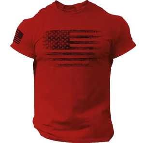 Camiseta de Manga Corta para Hombre, Cuello Redondo, con Patrón Geométrico y Logotipo Frontal, Corte Regular, Tejido de Punto Jersey, Antiencogimiento - Product Image 4
