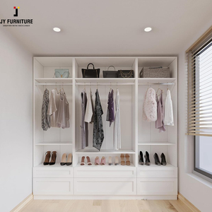 JY alta calidad personalizado estilo europeo Walk-In armario melamina acabado muebles de dormitorio para uso doméstico y hotelero - Product Image 2