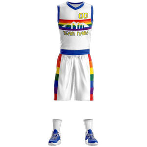 Uniforme de Baloncesto Personalizado para Adultos Unisex, Impresión por Transferencia de Calor, Color Sólido, 100% Poliéster, Ropa Deportiva Transpirable de Secado Rápido - Product Image 6