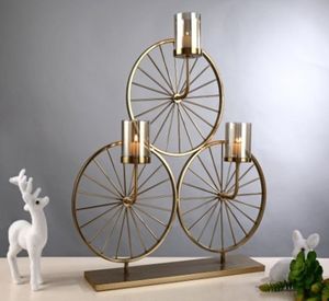 Luxury Handmade Solid Brass Candle Holder for Home Decor Wedding Centerpiece <b>Table</b> Decoration - Product Image 1
