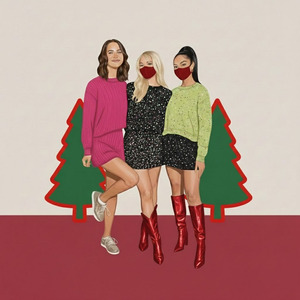 Ensemble de jupes personnalisées OEM tendance pour femmes, comprenant un crop top à capuche avec impression de logo décontractée, idéal pour l'hiver - Product Image 3