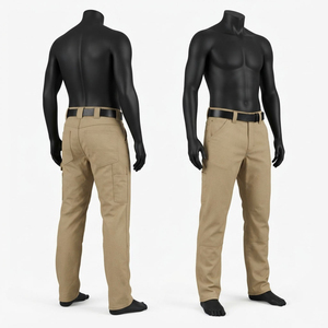 Premium Corduroy Acid Wash <b>Work</b> Pants 260 GSM Khaki Cargo <b>Trousers</b> Straight Fit Durable <b>Waterproof</b> Breathable Reinforced Utility - Product Image 1